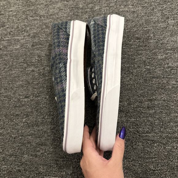 Van's Plaid Tweed Houndstooth Era Sneaker Shoes Blue - US Men's 9.5 Women's 11 - Picture 2 of 6